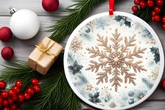Round Christmas Ornament Sublimation|Clipart Product Image 2