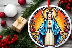 Round Christmas Ornament Sublimation|Clipart Product Image 1