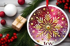 Round Christmas Ornament Sublimation|Clipart Product Image 2
