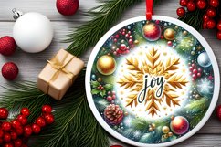 Round Christmas Ornament Sublimation|Clipart Product Image 2