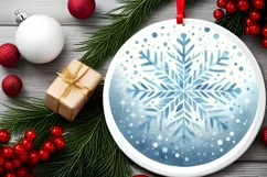 Round Christmas Ornament Sublimation|Clipart Product Image 2
