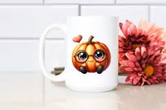 Cute Watercolor Baby Pumpkin Clipart Product Image 2
