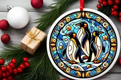 Round Christmas Ornament Sublimation|Clipart Product Image 2