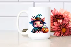 Cute Pig Halloween Sticker | Sublimation Clipart Product Image 2