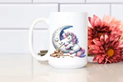 Moon Unicorn Woodworking Art | Sublimation Clipart Product Image 2