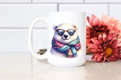 Whimsical Colorful Polar Bear | Sublimation Clipart Product Image 2