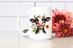 Cow Bored Cow Portrait | Sublimation | Clipart Product Image 2