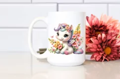 Baby Unicorn with Snapdragon | Clipart Product Image 2