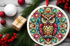 Round Christmas Ornament Sublimation|Clipart Product Image 1