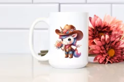 Baby Unicorn Equipped for Cowboy | Clipart Product Image 2