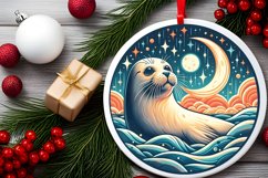 Round Christmas Ornament Sublimation|Clipart Product Image 2