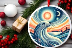 Round Christmas Ornament Sublimation|Clipart Product Image 2