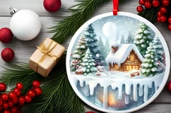 Winter Scene with Text Sublimation PNG Product Image 2