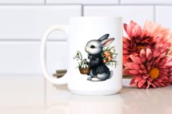 Detailed Gothic Baby Rabbit Snowdrop | Sublimation | Clipart Product Image 2
