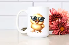 Happy Baby Chick Sunglasses Sublimation Clipart Product Image 2