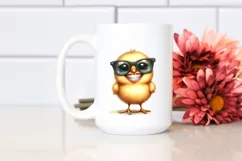 Happy Baby Chick Sunglasses Sublimation Clipart Product Image 2