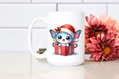 Expressive Baby Butterfly with Santa Hat, Transparent PNG Product Image 2