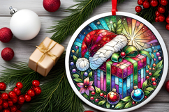 Round Christmass Ornament PNG Product Image 2