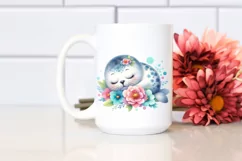 Colorful Baby Seal Sleeping In Flower Product Image 2