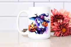 Halloween Witch with Pumpkins | Sublimation Clipart Product Image 2