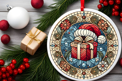Round Christmass Ornament PNG Product Image 2