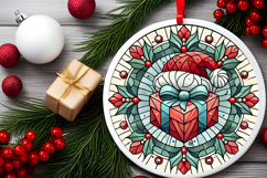 Round Christmass Ornament PNG Product Image 2