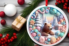 Round Christmas Ornament Sublimation|Clipart Product Image 2