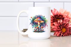 Colorful Magical Celestial Astral Mushroom | Clipart Product Image 2