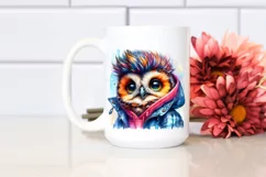 Cute Baby Owl Posing PNG Product Image 2