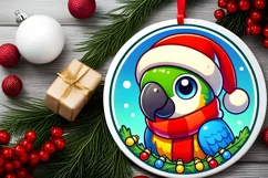 Round Christmas Ornament Sublimation|Clipart Product Image 1
