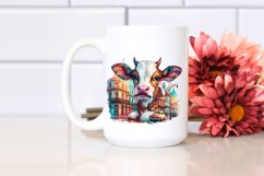 Baby Cow with Cuban Street PNG Product Image 2