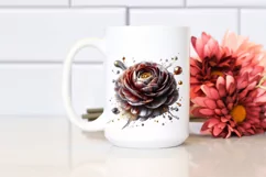 Glossy Ranunculus with Marble Wash, Transparent PNG Product Image 2