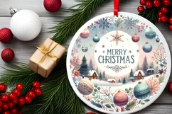 Snowflake Wishes Christmass Scene Sublimation PNG Product Image 2