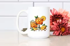 Whiskey Sour Watercolor Sublimation Clipart Product Image 2