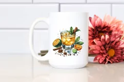 Whiskey Sour Watercolor Sublimation Clipart Product Image 2