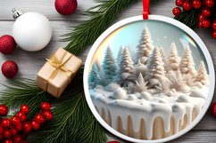 Round Christmas Ornament Sublimation|Clipart Product Image 2