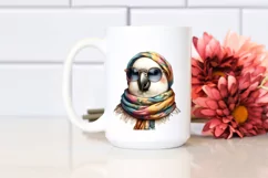 Funny Cute Parrot Silk Scarf | Sublimation Clipart Product Image 2