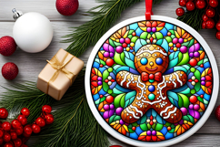 Round Christmass Ornament PNG Product Image 2