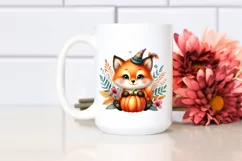 Whimsical Baby Fox Pumpkin | Sublimation | Clipart Product Image 2