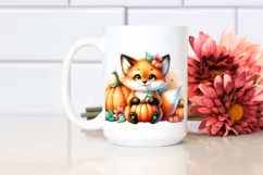 Whimsical Baby Fox Pumpkin | Sublimation | Clipart Product Image 2