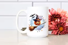 Simple Funny Halloween Broomstick Clipart PNG Product Image 2