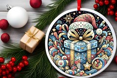 Round Christmas Ornament Sublimation|Clipart Product Image 2
