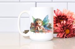 Colorful Artistic Fairy in Country Scene PNG Product Image 2