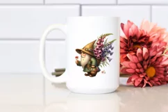Detailed Gnome with Foxglove Bouquet | Clipart Product Image 2