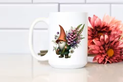 Detailed Gnome with Foxglove Bouquet | Clipart Product Image 2