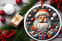 Round Christmass Ornament PNG Product Image 2
