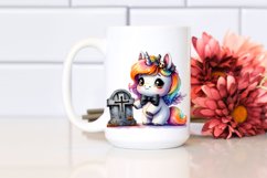 Cute Baby Unicorn Halloween Sublimation Clipart Product Image 2