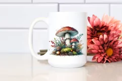 Mystical Mushroom Watercolor Splash PNG Product Image 2
