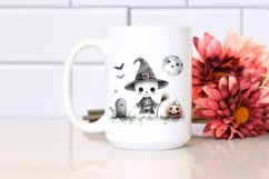 Halloween Skeleton Washed Watercolor PNG Product Image 2