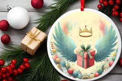 Round Christmas Ornament Sublimation|Clipart Product Image 2